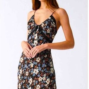 Free People Floral Dress - Black and White